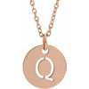 14K Rose Initial Q 16-18" Necklace Siddiqui Jewelers