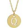 14K Yellow Initial Q 16-18" Necklace Siddiqui Jewelers