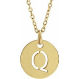 14K Yellow Initial Q 16-18" Necklace Siddiqui Jewelers