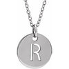 14K White Initial R 16-18" Necklace Siddiqui Jewelers