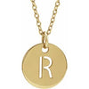 14K Yellow Initial R 16-18" Necklace Siddiqui Jewelers
