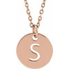 14K Rose Initial S 16-18" Necklace Siddiqui Jewelers