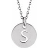 14K White Initial S 16-18" Necklace Siddiqui Jewelers