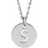 Sterling Silver Initial S 16-18" Necklace Siddiqui Jewelers