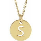 14K Yellow Initial S 16-18" Necklace Siddiqui Jewelers