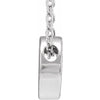 14K White Initial D Slide Pendant 16-18" Necklace -Siddiqui Jewelers