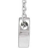 14K White Initial D Slide Pendant 16-18" Necklace -Siddiqui Jewelers