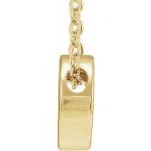 14K Yellow Initial D Slide Pendant 16-18" Necklace -Siddiqui Jewelers