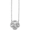 Sterling Silver 18" Clover Necklace - Siddiqui Jewelers