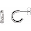 14K White 1/8 CTW Diamond Hoop Earrings - Siddiqui Jewelers