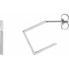Sterling Silver 15.76 mm Geometric Hoop Earrings - Siddiqui Jewelers