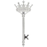 Sterling Silver 1/10 CTW Diamond Crown Key Pendant - Siddiqui Jewelers