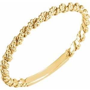14K Yellow 2 mm Twisted Rope Band-Siddiqui Jewelers