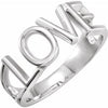 14K White Love Ring - Siddiqui Jewelers