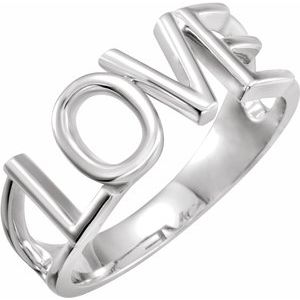 14K White Love Ring - Siddiqui Jewelers