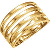 14K Yellow 11 mm Negative Space Band - Siddiqui Jewelers