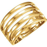 14K Yellow 11 mm Negative Space Band - Siddiqui Jewelers