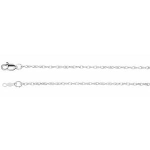 14K White 1.5 mm Rope 20" Chain-Siddiqui Jewelers