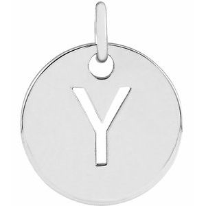 Sterling Silver Initial Y Pendant Siddiqui Jewelers