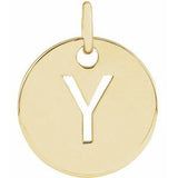 14K Yellow Initial Y Pendant Siddiqui Jewelers