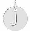 Sterling Silver Initial J Pendant Siddiqui Jewelers