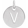 Sterling Silver Initial V Pendant Siddiqui Jewelers