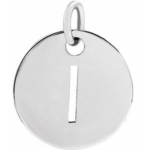 14K White Initial I Pendant Siddiqui Jewelers