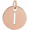 14K Rose Initial I Pendant Siddiqui Jewelers