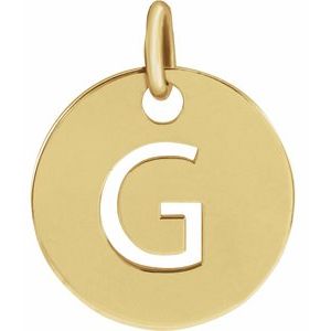 18K Yellow Gold-Plated Sterling Silver Initial G Pendant Siddiqui Jewelers