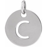 Sterling Silver Initial C Pendant Siddiqui Jewelers