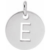 14K White Initial E Pendant Siddiqui Jewelers