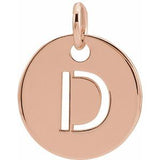 14K Rose Initial D Pendant Siddiqui Jewelers