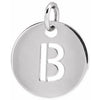 14K White Initial B Pendant Siddiqui Jewelers