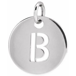 Sterling Silver Initial B Pendant Siddiqui Jewelers