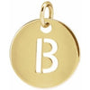 18K Yellow Gold-Plated Sterling Silver Initial B Pendant Siddiqui Jewelers