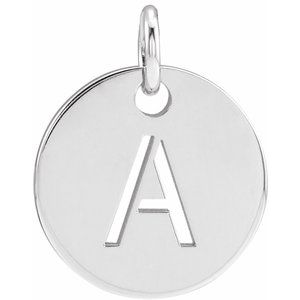 Sterling Silver Initial A Pendant Siddiqui Jewelers