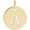 18K Yellow Gold-Plated Sterling Silver Initial A Pendant Siddiqui Jewelers