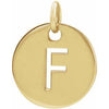 14K Yellow Initial F Pendant Siddiqui Jewelers