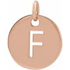 14K Rose Initial F Pendant Siddiqui Jewelers