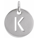 Sterling Silver Initial K Pendant Siddiqui Jewelers