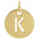 14K Yellow Initial K Pendant Siddiqui Jewelers