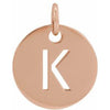 14K Rose Initial K Pendant Siddiqui Jewelers