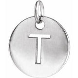 Sterling Silver Initial T Pendant Siddiqui Jewelers