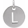 Sterling Silver Initial L Pendant Siddiqui Jewelers