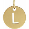 18K Yellow Gold-Plated Sterling Silver Initial L Pendant Siddiqui Jewelers