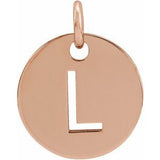 14K Rose Initial L Pendant Siddiqui Jewelers