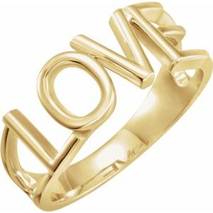 14K Yellow Love Ring - Siddiqui Jewelers