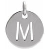 Sterling Silver Initial M Pendant Siddiqui Jewelers