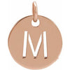 14K Rose Initial M Pendant Siddiqui Jewelers