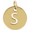 18K Yellow Gold-Plated Sterling Silver Initial S Pendant Siddiqui Jewelers